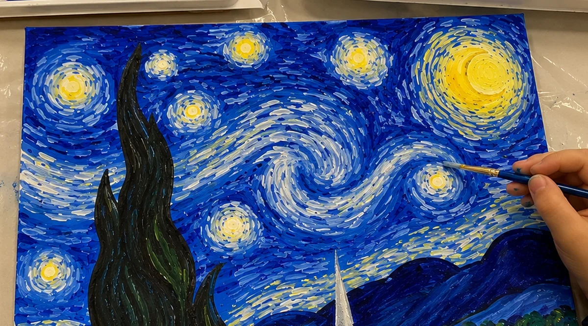 Gwiaździsta noc — według van Gogha
