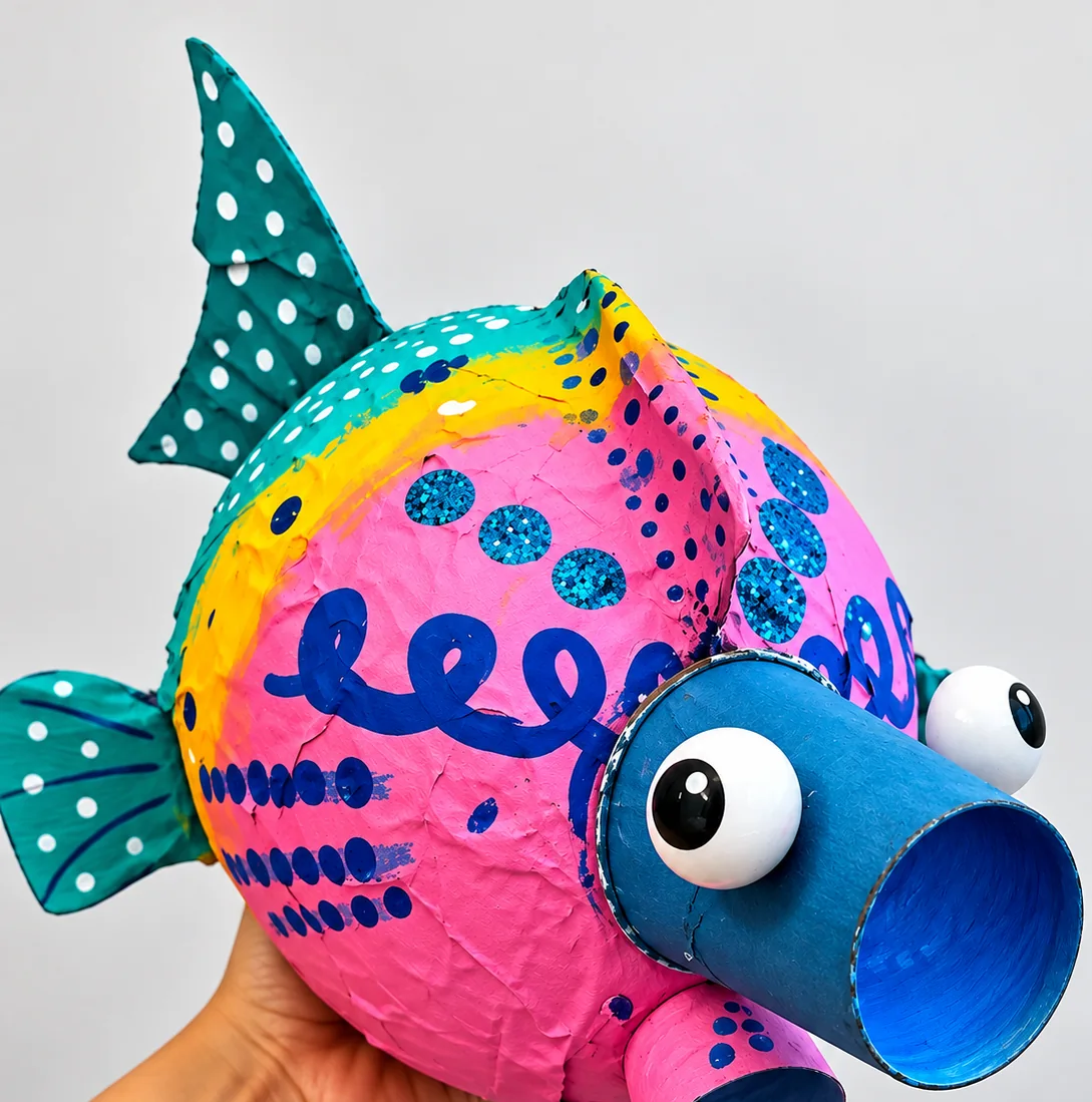 Ryba z papier-mâché