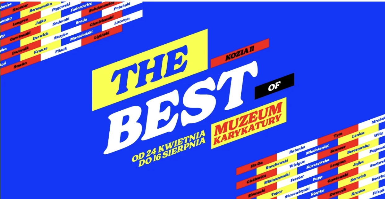The Best of Muzeum Karykatury exhibition poster, Kozia 11