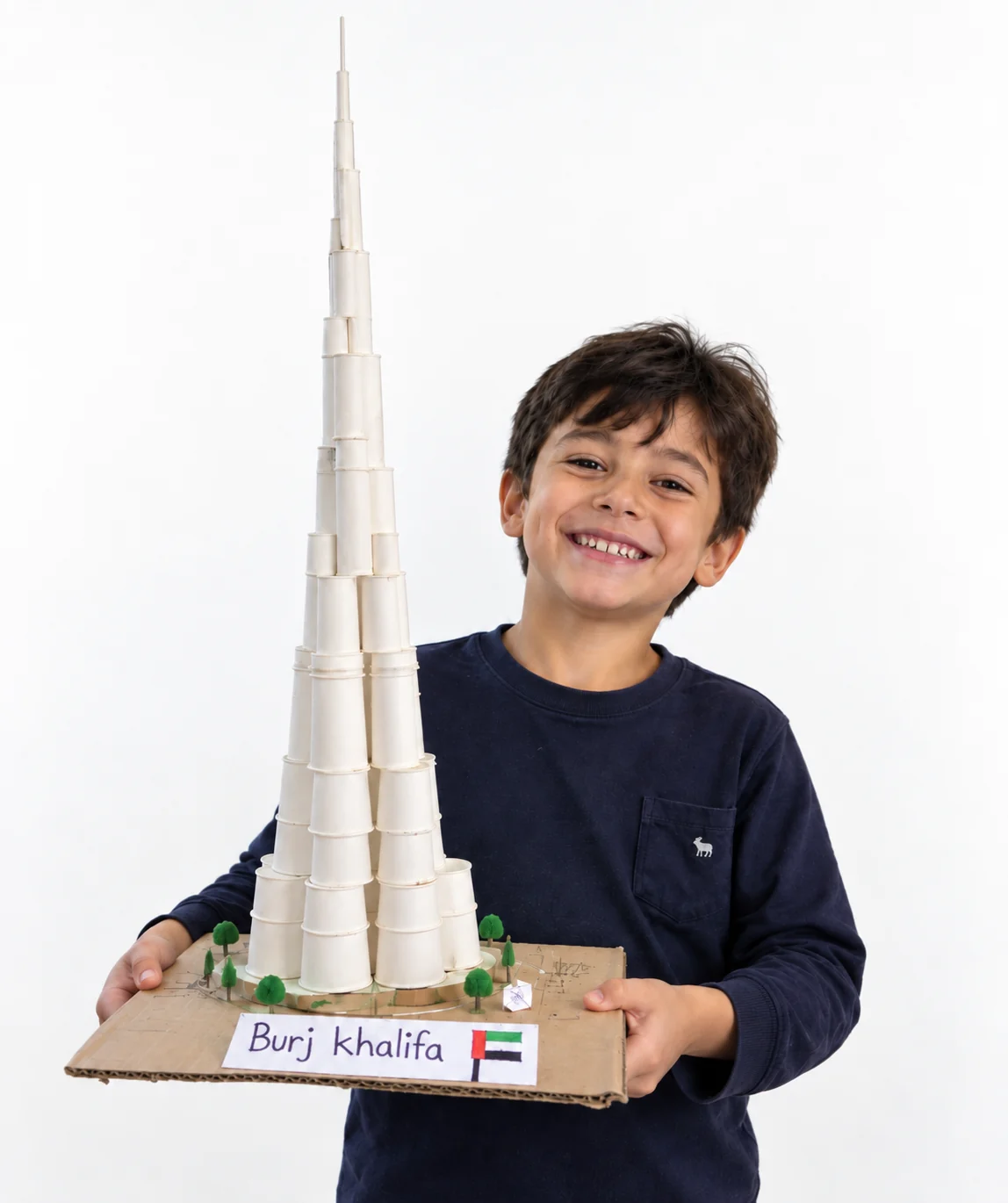 Burj Khalifa from Paper Cups 🇦🇪🏙️
