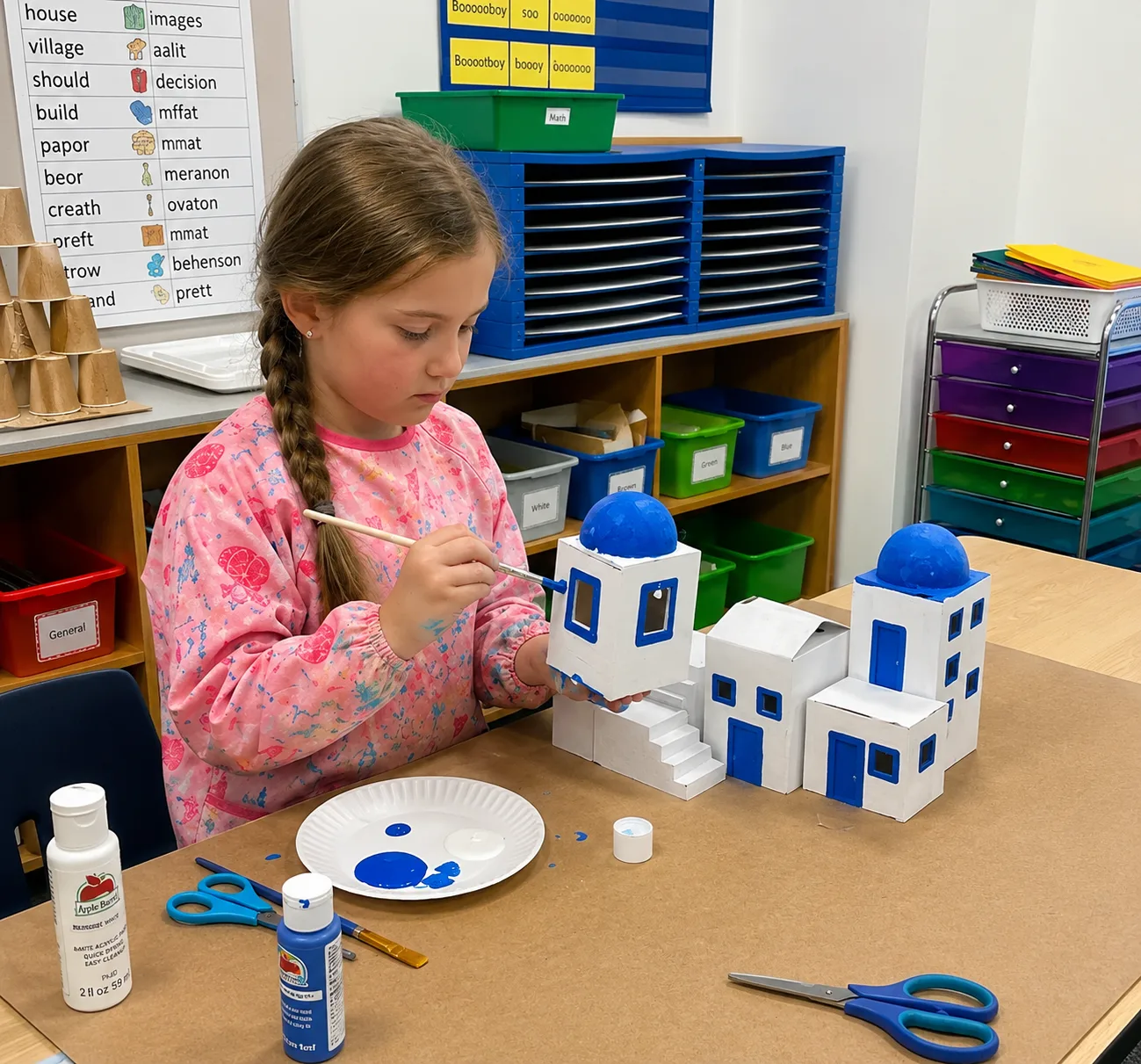 Our Tiny Santorini — Building a Greek Island Village out of Milk Cartons 🇬🇷💙