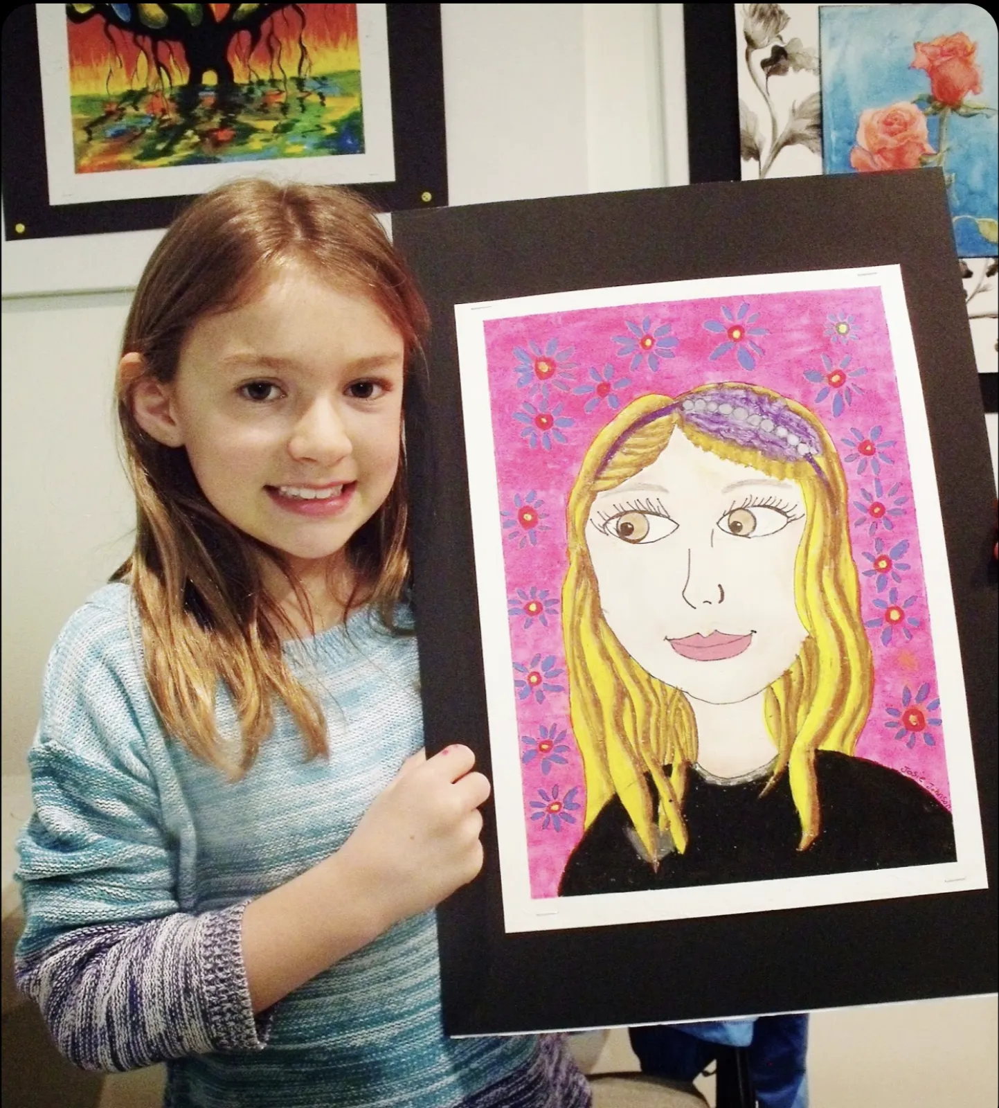 Colourful Self-Portraits: An Art Show Moment 🎨🖼️